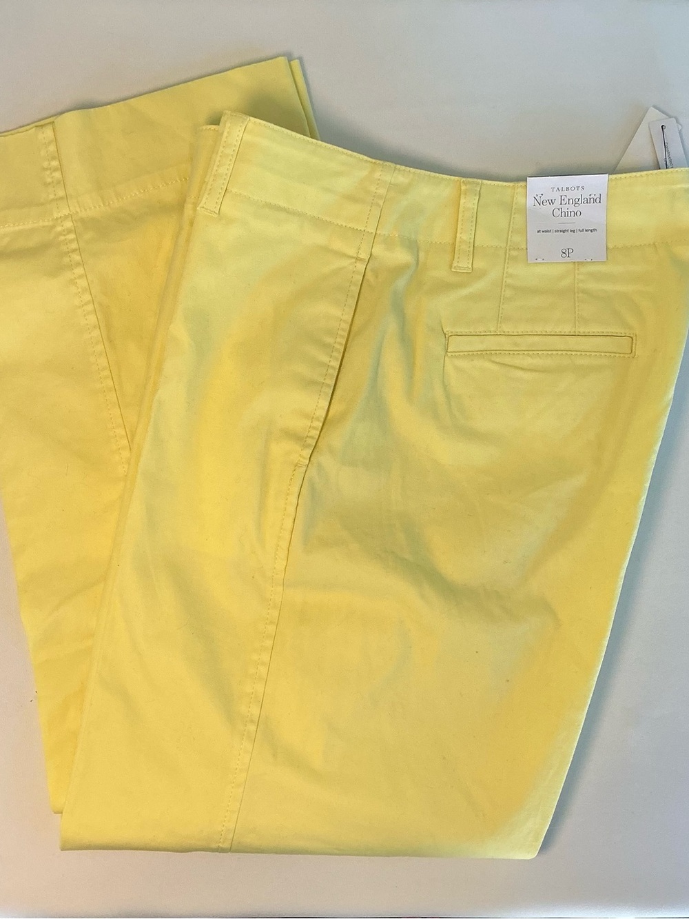 Talbots Women’s New England Straight Leg Chino Pants in Bright Yellow